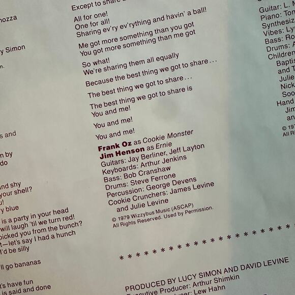 Vintage 1980 CTW Sesame Street In Harmony Vinyl Record - Picture 9 of 14